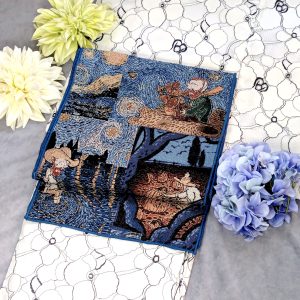 【洋粋youiki】大人用兵児帯　単品　ファン・ゴッホ名画　星月夜　ヒマワリ　お仕立て上がり　レディース　へこ帯