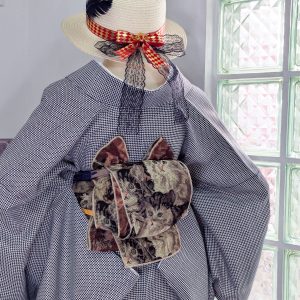 【洋粋youiki】半幅帯　細帶　半巾帶　単品　ペルシャ猫　様々なねこ　全通　お仕立て上がり　かわいい