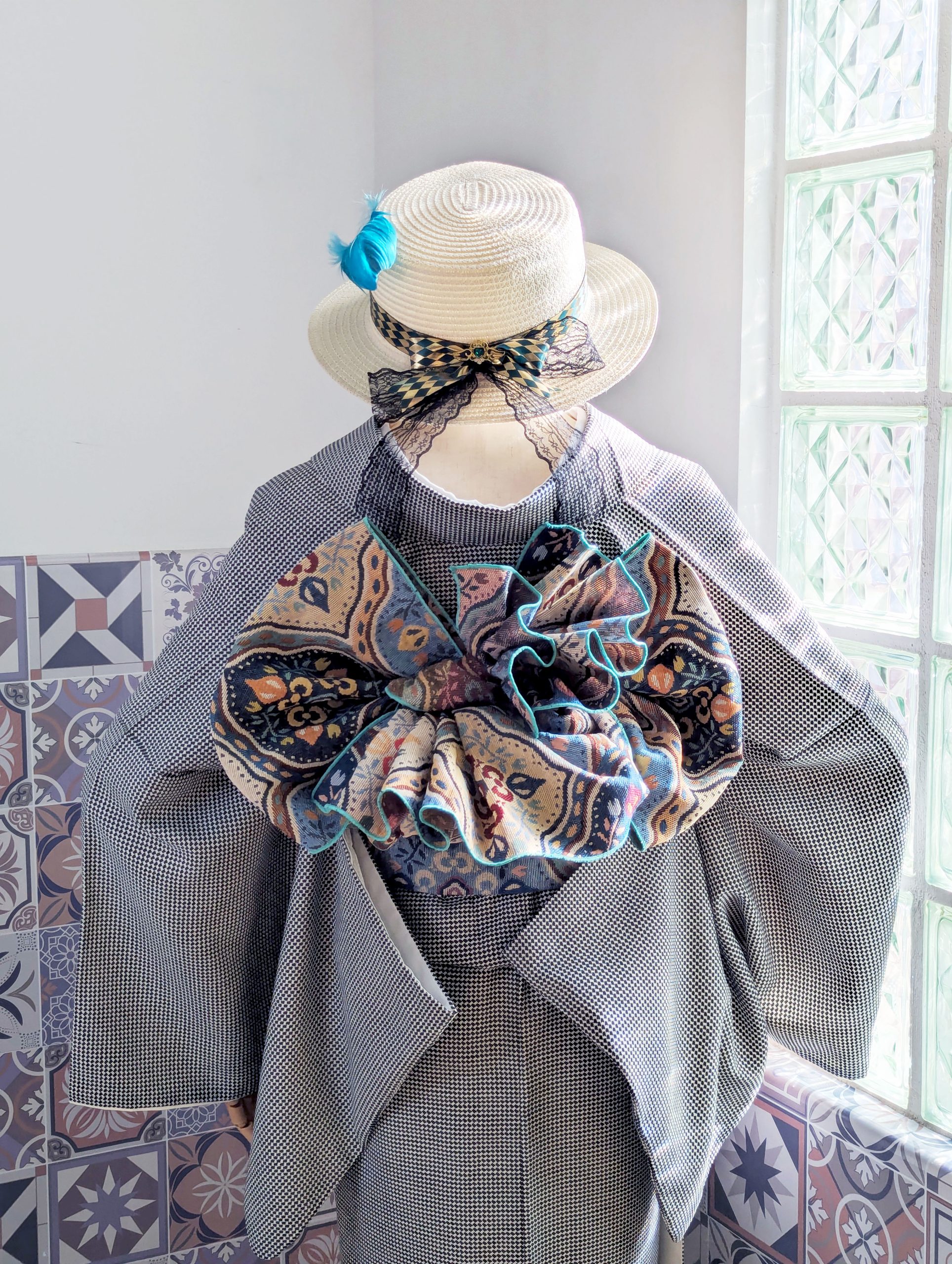 【洋粋youiki】大人の兵児帯 単品 トルコ イズニクタイル Izuniku Tairu 全通 アート
