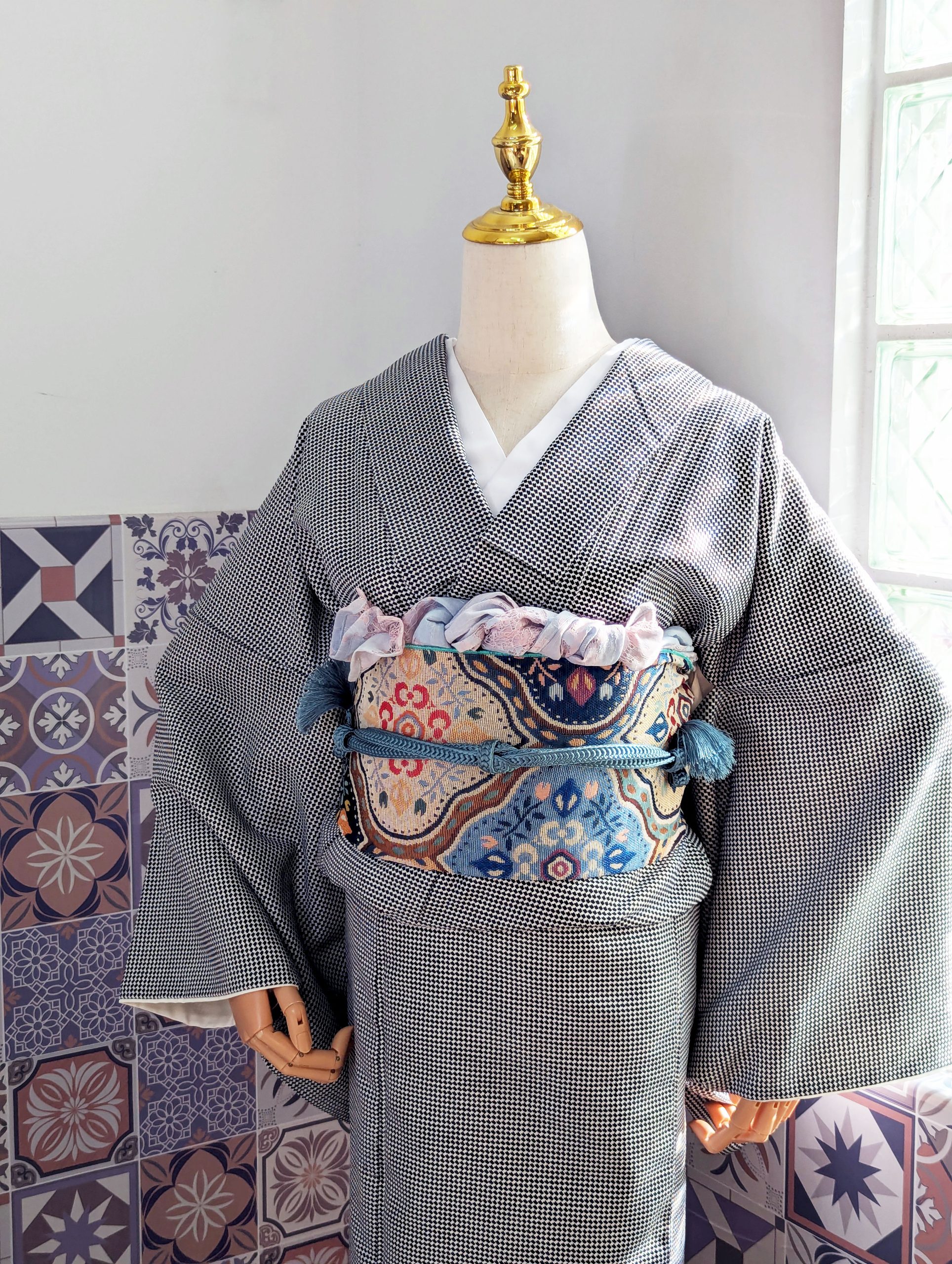 【洋粋youiki】大人の兵児帯 単品 トルコ イズニクタイル Izuniku Tairu 全通 アート:圖片 6