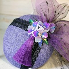 琉璃細工-手作和洋禮帽。英格蘭小調。雅紫