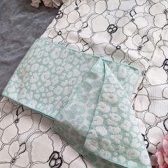 原創和洋風格。大人の半幅帯。豹紋奶綠